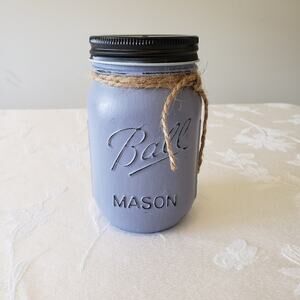 Chalk painted Mason Jar Bank